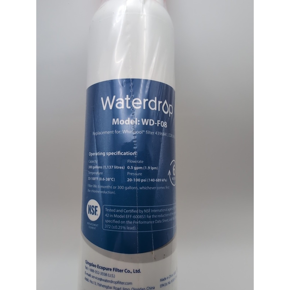 Waterdrop WD-F08 Refrigerator Water Filter, Fits  Kenmore®‎ 46-9083, 46-90309 - Picture 2 of 5